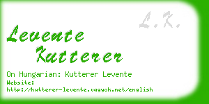 levente kutterer business card